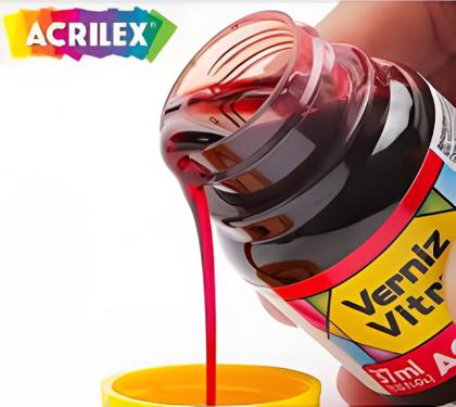 Imagem de ACRILEX - PRETO - 520 - Verniz Vitral 37ml