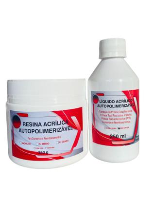 Imagem de Acrilico Auto Polimerizante - 250ml + 250gramas Kit