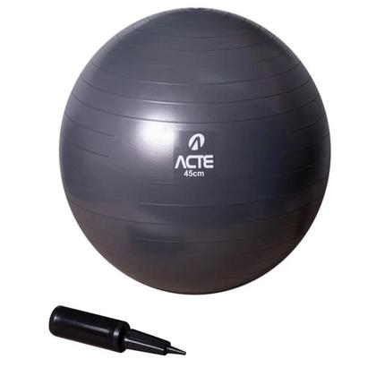 Imagem de Acte, Bola de Pilates 45cm com Bomba de Ar T9-45C - Cinza