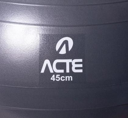 Imagem de Acte, Bola de Pilates 45cm com Bomba de Ar T9-45C - Cinza