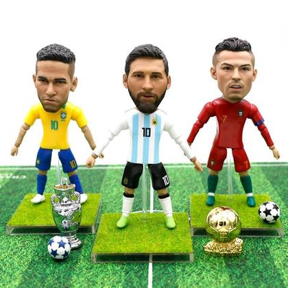 Action Figure Cristiano Ronaldo Jogador Seleção Com Jaleco de Pano