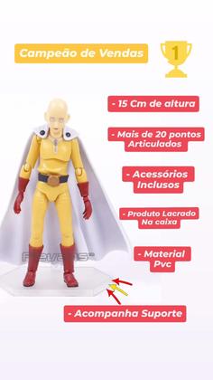 Imagem de Action Figure Saitama One Punch Man Anime Articulado Boneco Brinquedo Articulado Colecionavel com Acessorios