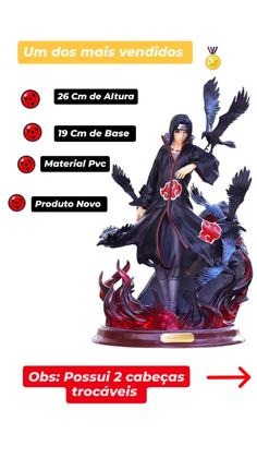 Imagem de Action Figure Uchiha Itachi Akatsuki Anime Naruto 26 Cm Boneco Estatueta