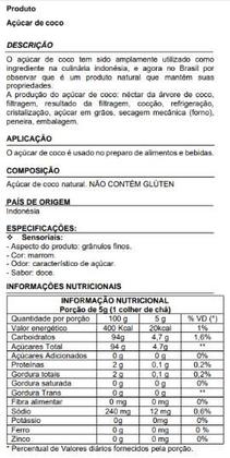 Imagem de Açúcar de Coco 250g - P&P