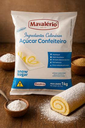 Imagem de AÇUCAR MAVALERIO 1kg CONFEITERO MAVALÉRIO PROFISSIONAL