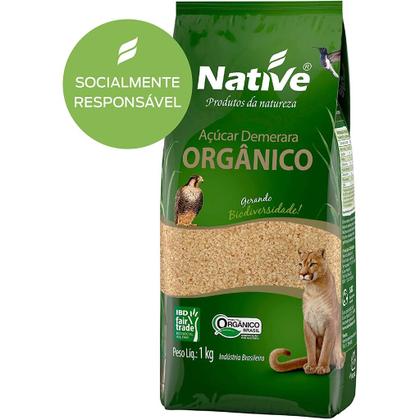Imagem de Açúcar Orgânico Demerara Native 1kg - Kit Com 6 unidades