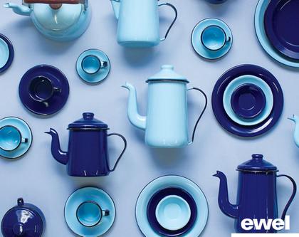 Imagem de Açucareiro 08 Esmaltado Ágata Ewel 380 ml Azul Claro