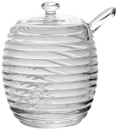 Imagem de Açucareiro 210ml De Cristal Ecológico Com Colher E Tampa Colmeia
