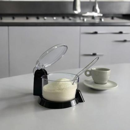 Imagem de Açucareiro Com Colher Tampa Design Prático Porta Condimentos Multiuso Transparente Decorativo