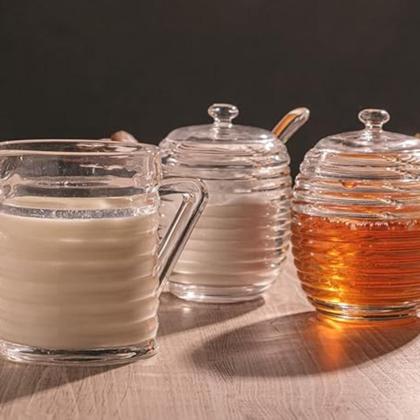 Imagem de Açucareiro Cristal c/colher Colméia 210ml Lyor