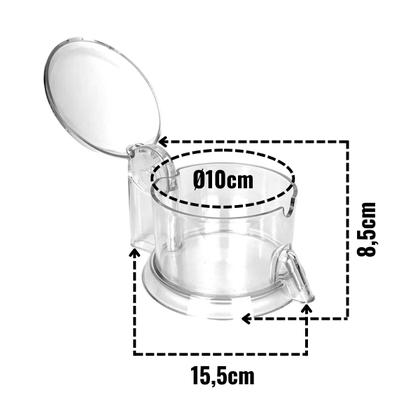 Imagem de Açucareiro Cristal Transparente Com Tampa Articulada 300ml