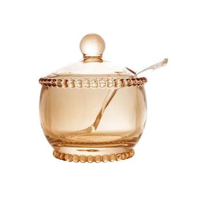 Imagem de Açucareiro de Cristal c/ Colher Pearl Âmbar - Wolff