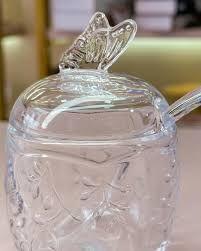 Imagem de Açucareiro De Cristal Com Colher New Butterfly Lyor 250ml