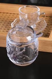 Imagem de Açucareiro De Cristal Com Colher New Butterfly Lyor 250ml