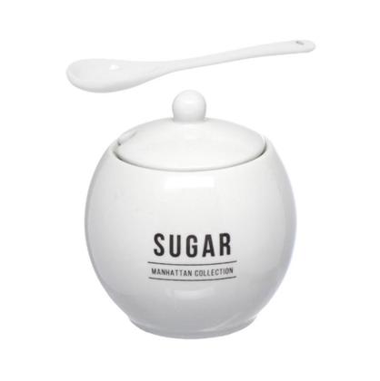 Imagem de Açucareiro Em Porcelana 350ml Manhattan Branco Hauskraft