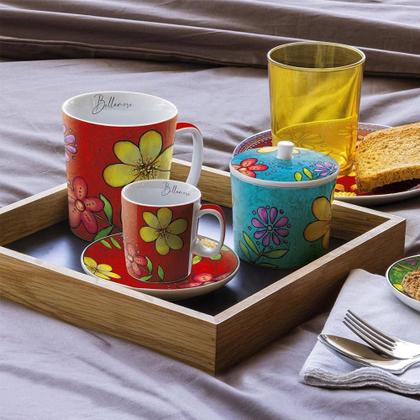 Imagem de Açucareiro em porcelana Egan Italy Bellamore 240ml azul: Delicadeza e Charme na Mesa Posta