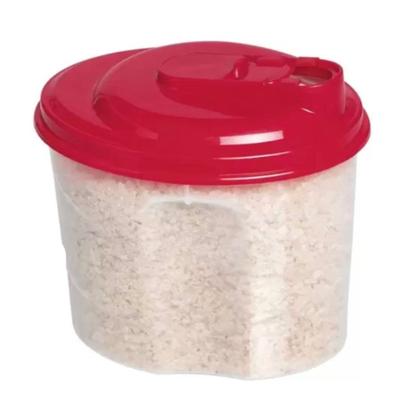 Imagem de Açucareiro / farinheira de plástico oval com tampa verde ou amarela 700ml