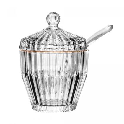 Imagem de Açucareiro oval wolff com fio de ouro cristal 20858