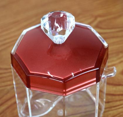 Imagem de Açucareiro sextavado com colher e tampa em acrílíco 250ml