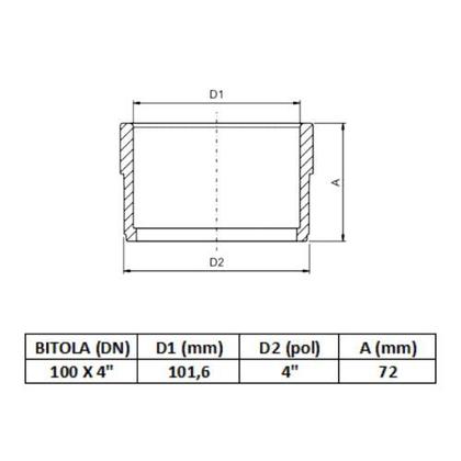 Imagem de Adaptador 100 x 4 Pol Soldável Com Rosca Macho - Viqua
