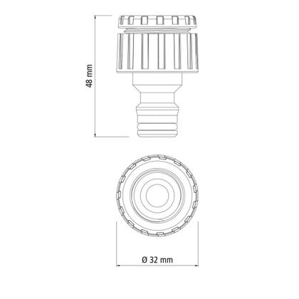 Imagem de Adaptador 3/4 Rosqueado C/red 1/2 Tramontina 78502000