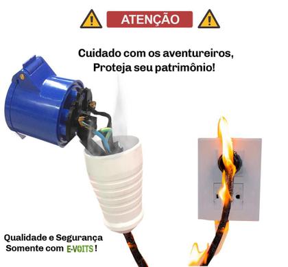 Imagem de Adaptador 32a para Carro Elétrico Universal 2m com Inmetro