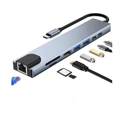Imagem de Adaptador 8 em 1 4K Tomate MTV-619 - Hub Multifuncional USB-C