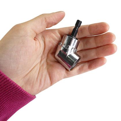 Imagem de Adaptador Angular 105 Graus para Parafusadeira Encaixe 1/4 Aço Carbono Liga de Zinco