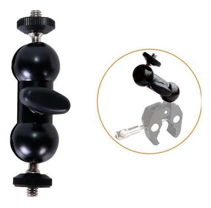 Imagem de Adaptador Ballhead Duplo Magic Arm Rosca 1/4 Polegada Duplo