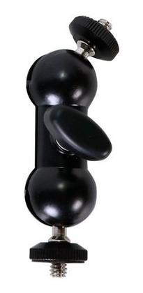 Imagem de Adaptador Ballhead Duplo Magic Arm Rosca 1/4 Polegada Duplo