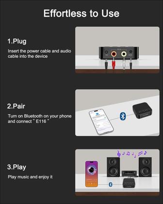 Imagem de Adaptador Bluetooth para RCA ELEVENKR para receptor estéreo