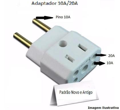 Imagem de Adaptador Bob Esponja Tomada Pino Fino 10a/20a 3p