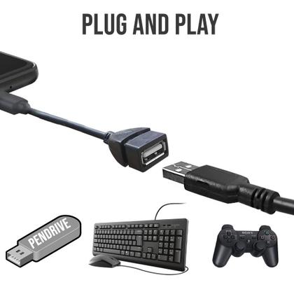 Imagem de Adaptador Cabo OTG Tipo C Mini Macro USB Macho