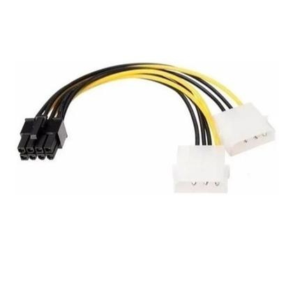 Imagem de Adaptador Cabo Pci-e Molex Ide 6+2 Pinos 8 Pinos para Fonte Placa de Vídeo