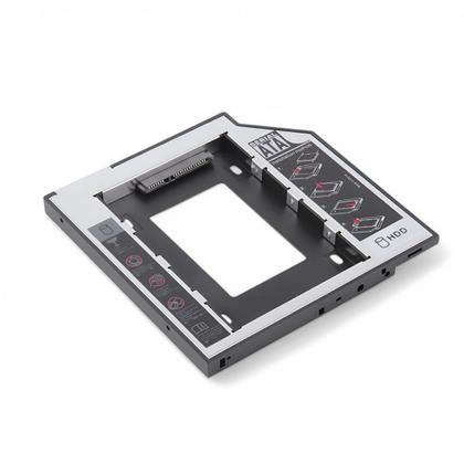 Imagem de Adaptador Caddy Case para Notebook 12.7mm Instalação Fácil para Segundo HD SSD 2.5”