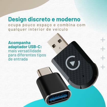 Imagem de Adaptador Carplay Sem Fio Multimidia Carro Android e IOS USB