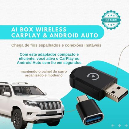 Imagem de Adaptador Carplay Sem Fio Multimidia Carro Android e IOS USB