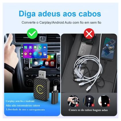 Imagem de Adaptador CarPlay Sem Fio Plug and Play Automotivo