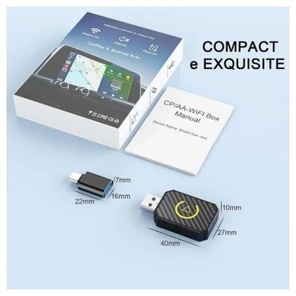 Imagem de Adaptador CarPlay Sem Fio Plug and Play Automotivo