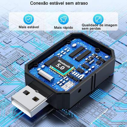 Imagem de Adaptador carplay wireless android 2 in 1 ka-3091