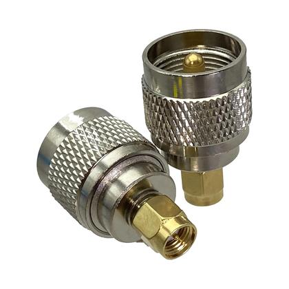 Imagem de Adaptador Coaxial RF UHF SO239 PL259 para SMA - Conector de Latão Reto