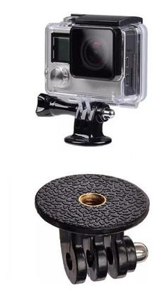 Imagem de Adaptador compativel gopro Rosca Suporte Bastão TriPod Mount Tripé
