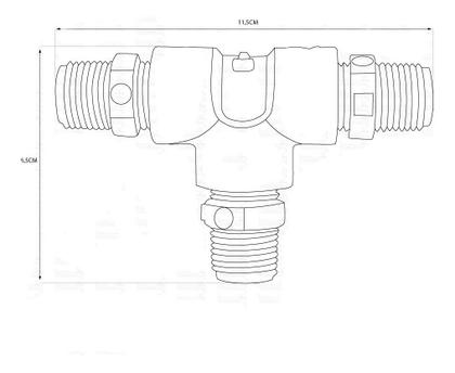 Imagem de Adaptador Conector Cano T Para Torneira Monocomando Em Pvc