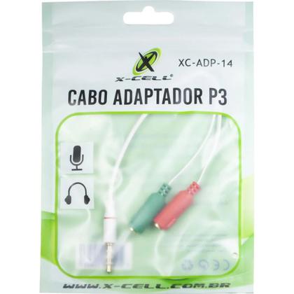 Imagem de Adaptador conector p2 para usar headset em celular notebook 2 j2 microfone e fone