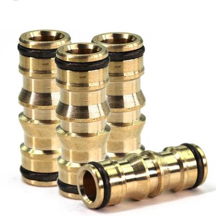 Imagem de Adaptador Conector Rápido De Latão 16mm (3 Peças) Para Mangueiras De Irrigação De Jardim, Conexões