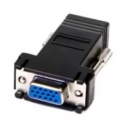 Imagem de Adaptador Conector Vga Fêmea Para Rj45 Extensão De Sinal