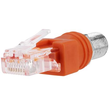 Adaptador conversor BERANMEY RF para RJ45 F Feminino para RJ45 Macho Imagem de Adaptador conversor BERANMEY RF para RJ45 F Feminino para RJ45 Macho