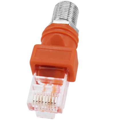 Adaptador conversor BERANMEY RF para RJ45 F Feminino para RJ45 Macho Imagem de Adaptador conversor BERANMEY RF para RJ45 F Feminino para RJ45 Macho