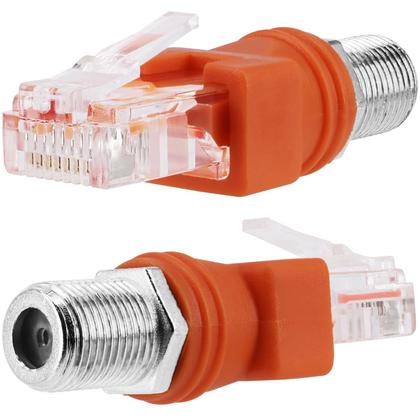 Adaptador conversor BERANMEY RF para RJ45 F Feminino para RJ45 Macho Imagem de Adaptador conversor BERANMEY RF para RJ45 F Feminino para RJ45 Macho