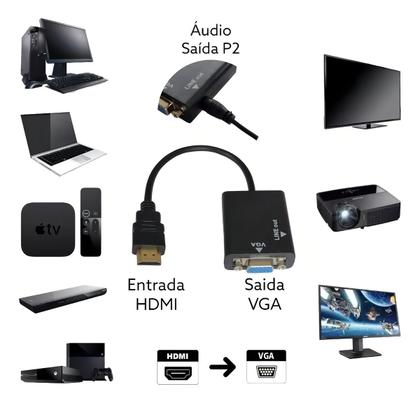Imagem de Adaptador Conversor De Vga Para Hdmi - Com Som Áudio HdmiVga00